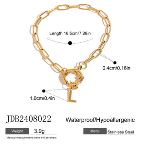 Non - fading Stainless Steel English Letter Bracelet - Zambeel