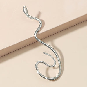 Non - hole Ear Clip Vintage Zircon Snake - shaped Earrings For Women Exaggerated Fake Cartilage Ear Cuff Fashion Jewerly Gifts - Zambeel
