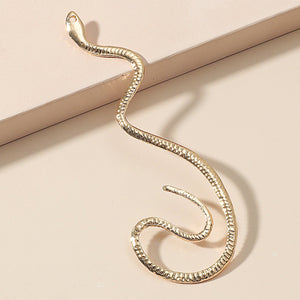 Non - hole Ear Clip Vintage Zircon Snake - shaped Earrings For Women Exaggerated Fake Cartilage Ear Cuff Fashion Jewerly Gifts - Zambeel