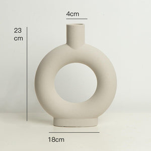 Nordic Ceramic Vase Home Decoration Decoration White Vegetarian - Zambeel