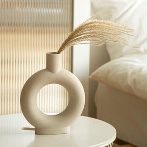 Nordic Ceramic Vase Home Decoration Decoration White Vegetarian - Zambeel