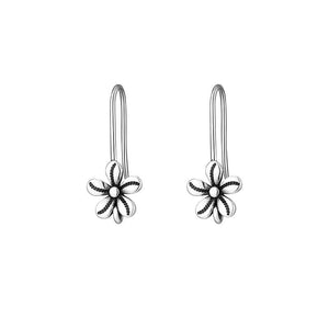 One Thought 925 Sterling Silver Flower Earrings For Women - Zambeel