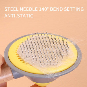 OneKey Pet Hair Remover Comb Pet Comb Grooming Brush Pet Hair Cleaner Brush Cat Shedding Brush Self Cleaning Slicker For Long & Short Hair Cats And Dogs - Zambeel