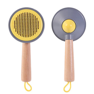 OneKey Pet Hair Remover Comb Pet Comb Grooming Brush Pet Hair Cleaner Brush Cat Shedding Brush Self Cleaning Slicker For Long & Short Hair Cats And Dogs - Zambeel