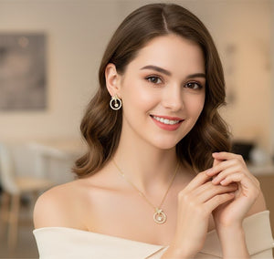Open Circle Butterfly & Solitaire Set - Zambeel