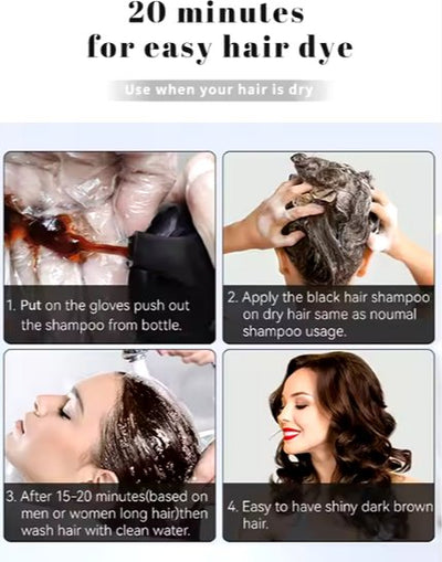 Organic Hair Dye Shampoo (420ml) - Zambeel