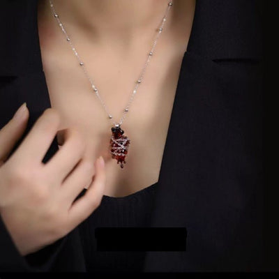 Original Design Handmade Wrapped And Bound Heart Pendant Couples Necklace - Zambeel