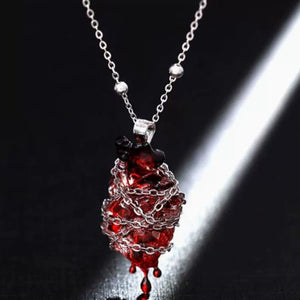 Original Design Handmade Wrapped And Bound Heart Pendant Couples Necklace - Zambeel