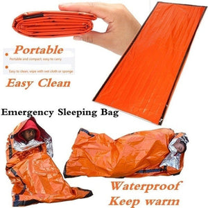 Outdoor Emergency Survival Sleeping Bag Portable Waterproof Reusable Blanket Camping Hiking Survival Rescue Thermal Blanket - Zambeel
