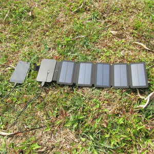 Outdoor Folding Solar Panel Charger Portable 5V 2.1A USB Output Devices Camp Hiking Backpack Travel Power Supply For Smartphones - Zambeel