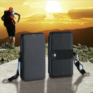 Outdoor Folding Solar Panel Charger Portable 5V 2.1A USB Output Devices Camp Hiking Backpack Travel Power Supply For Smartphones - Zambeel
