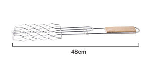 Outdoor Grilling Accessories Barbecue Tools Wooden Handle Sausage Clip Barbecue Clip Vegetable Clip Barbecue Rack - Zambeel