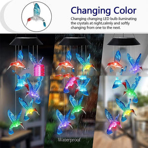 Outdoor Patio Solar Hummingbird Models Garden Decorative Lights - Zambeel