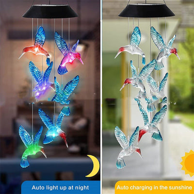 Outdoor Patio Solar Hummingbird Models Garden Decorative Lights - Zambeel