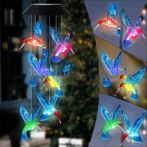 Outdoor Patio Solar Hummingbird Models Garden Decorative Lights - Zambeel