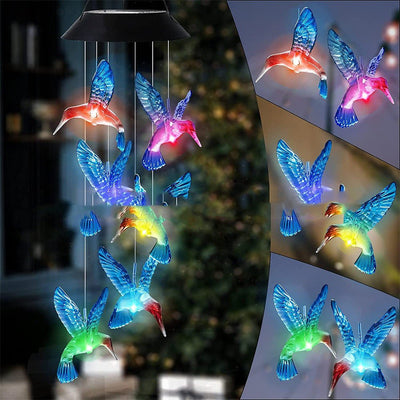 Outdoor Patio Solar Hummingbird Models Garden Decorative Lights - Zambeel