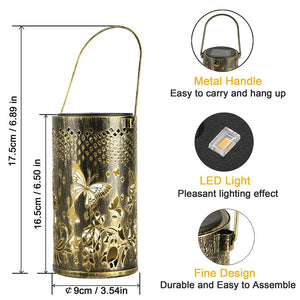 Outdoor Pluggable Or Hanging Iron Solar Butterfly Projector Lamp - Zambeel
