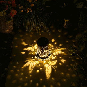 Outdoor Pluggable Or Hanging Iron Solar Butterfly Projector Lamp - Zambeel
