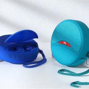 Outdoor Portable Headset Bluetooth Speaker Integrated Wireless 3D Stereo Subwoofer Music Speaker Support TF Card FM Radio - Zambeel