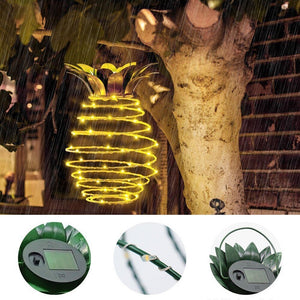 Outdoor Solar Light Waterproof Pineapple Shape Garden Solar Lamp String Chain Hanging Decoration - Zambeel