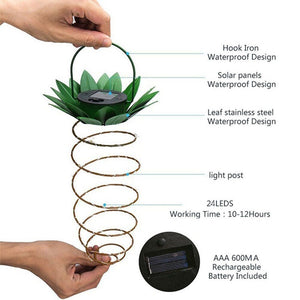 Outdoor Solar Light Waterproof Pineapple Shape Garden Solar Lamp String Chain Hanging Decoration - Zambeel