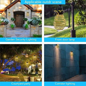 Outdoor Solar Light Waterproof Pineapple Shape Garden Solar Lamp String Chain Hanging Decoration - Zambeel