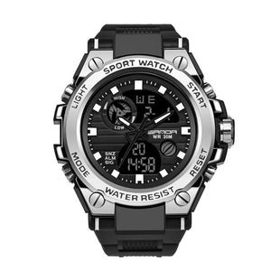 Outdoor Sports Dual Display Movement Multi - kinetic Energy Electronic Watch - Zambeel