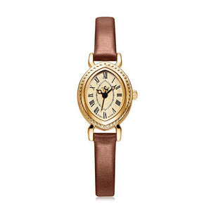 Oval Belt Quartz Movement Waterproof Compact Fashion Watch - Zambeel