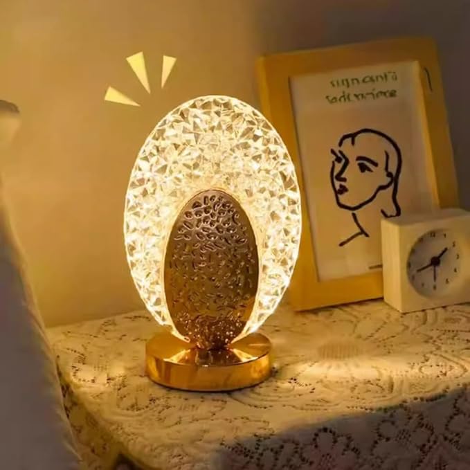 Oval Crystal LED Table Lamp - Zambeel