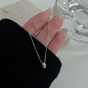 Oval Egg Necklace For Women Niche Collarbone Chain - Zambeel