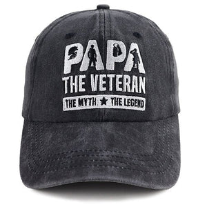 Papa Hats For Dad Birthday Gifts, Adjustable Embroidered Wash Cotton Baseball Cap - Zambeel