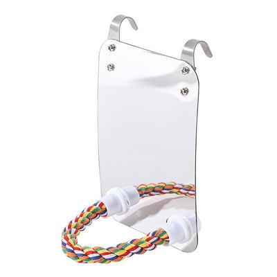 Parrot Toy Acrylic Bird With Mirror - Zambeel