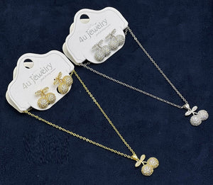 Pave Cherry Sphere Set - Zambeel