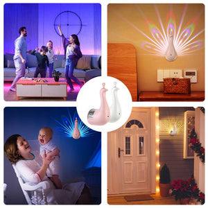 Peacocks Wall Lamp Colorful Ambient Lighting Modern Creative Atmosphere 3D Body Animal Lighting Lustre For Bedroom - Zambeel