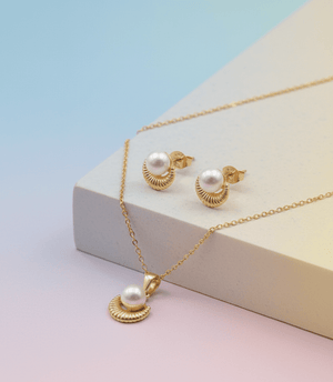 Pearl Arc Pendant Set - Zambeel