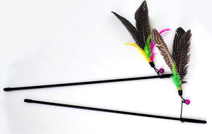 Pearl Bird Funny Cat Stick Feather Pet Toy Bell Funny Cat Stick - Zambeel