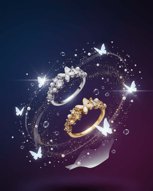 Pearl Butterfly Cluster Ring - Zambeel