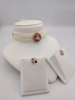 Pearl Choker Necklace Sets - Zambeel