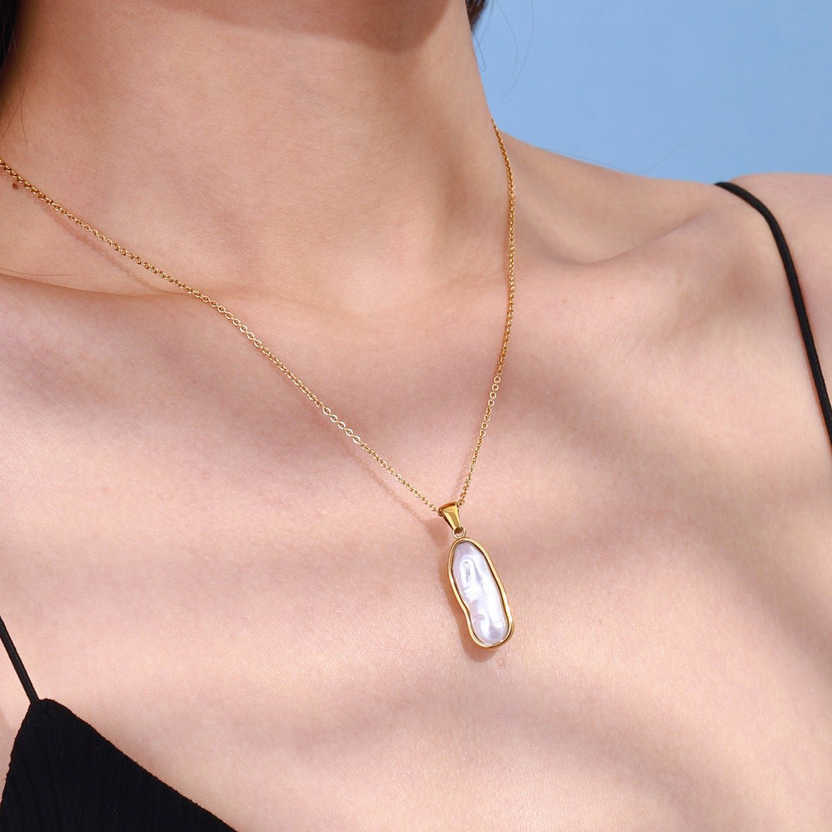 Pearl Necklace Accessory A Light - luxury High - end Collarbone Chain - Zambeel