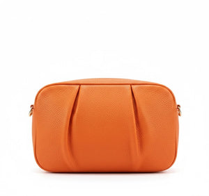 Pebbled Orange Crossbody Bag - Zambeel