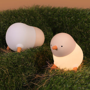 Pecking Rice Chicken Small Night Light Bedroom Bedside Lamp Charging - Zambeel