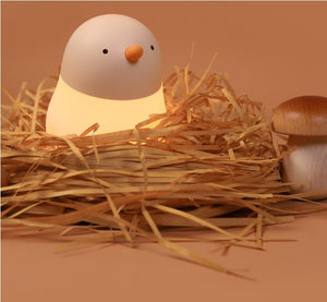 Pecking Rice Chicken Small Night Light Bedroom Bedside Lamp Charging - Zambeel