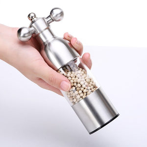 Pepper Mill Gadgets Pepper and Salt Grinder Grinding 4 Color Garlic Grinding Spice Grinder Kitchen Creative Tools BBQ Accessory - Zambeel