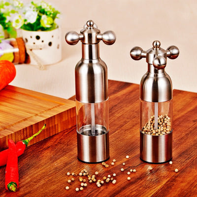 Pepper Mill Gadgets Pepper and Salt Grinder Grinding 4 Color Garlic Grinding Spice Grinder Kitchen Creative Tools BBQ Accessory - Zambeel