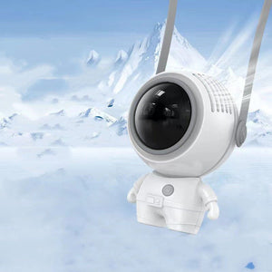 Personal Neck Fans USB Rechargeable Astronaut Small Fan Handheld Hanging Neck Creative Bladeless Mini Fan Easy To Use - Zambeel