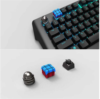 Personalized Mechanical Keyboard Single ESC Keycap 104 Key Color ABS Metal Chicken Game Keycap Satellite Shaft Cap - Zambeel