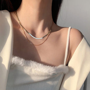 Personalized Retro Layered Double Layered Necklace - Zambeel