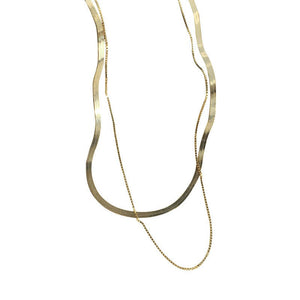 Personalized Retro Layered Double Layered Necklace - Zambeel