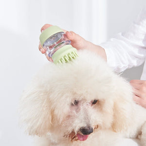 Pet Bath Brush Silicone Massage Clean Beauty Comb Brush - Zambeel