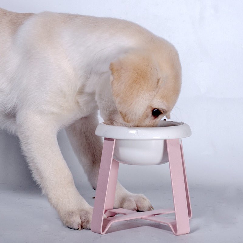 Pet Bowls Creative Antislip Cat Feeding Bowl Cat Food Bowl With Iron Stand 2 In 1 Pet Food Water Feeder Pet Feeding Supplies - Zambeel